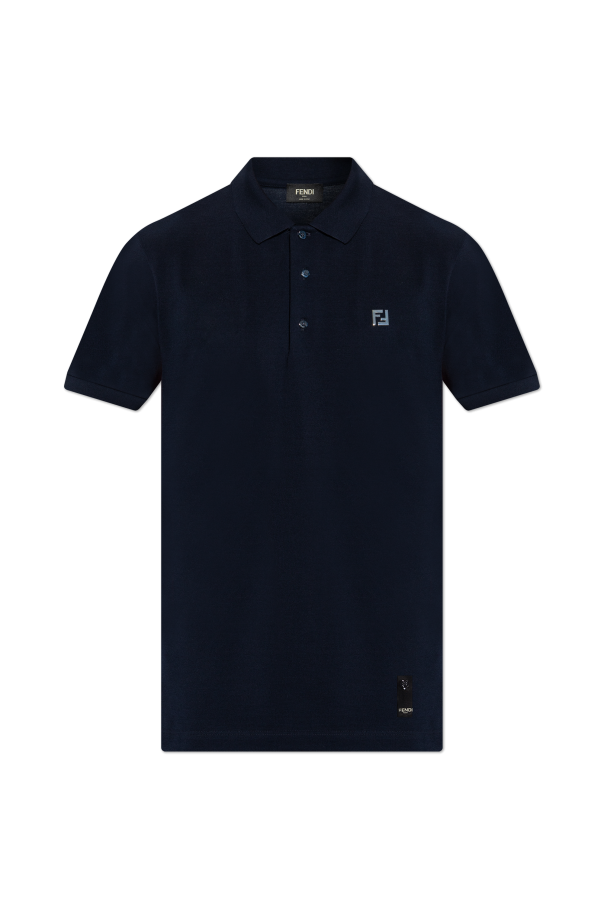 Tシャツ・カットソー FENDI SS25 FF COTTON KNIT POLO SHIRT (FZC410 AUW0F0B9Y) Polo Shirt Cotton Beige | Fendi